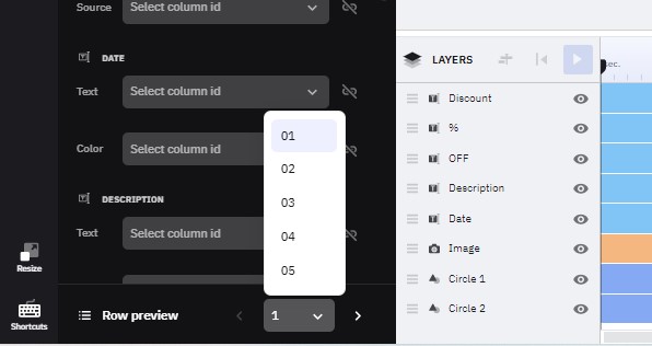 creatopy row preview csv upload