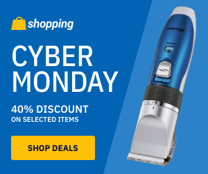 Cyber Monday Blue Shaver Discount Inline Rectangle 300x250