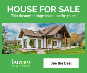 Green Dreamy Cottage House Inline Rectangle 300x250