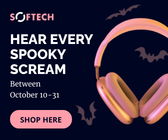 halloween ad template headphones