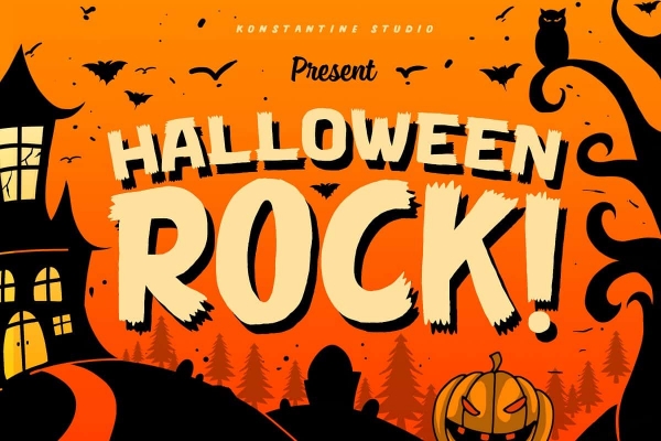 halloween rock font