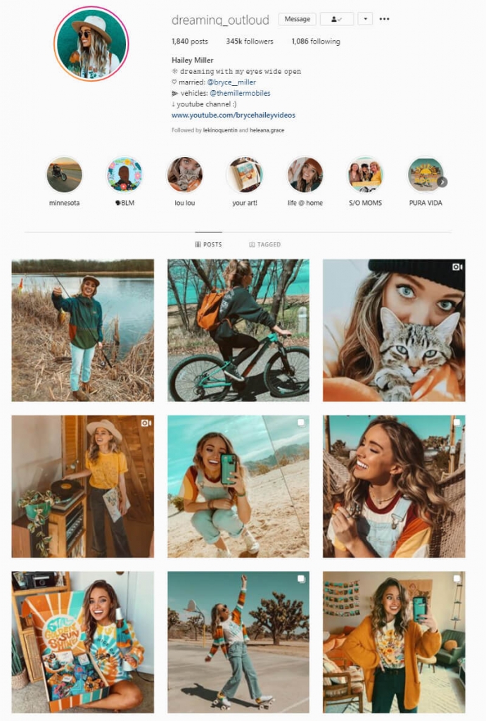 instagram feed color coordinated themes