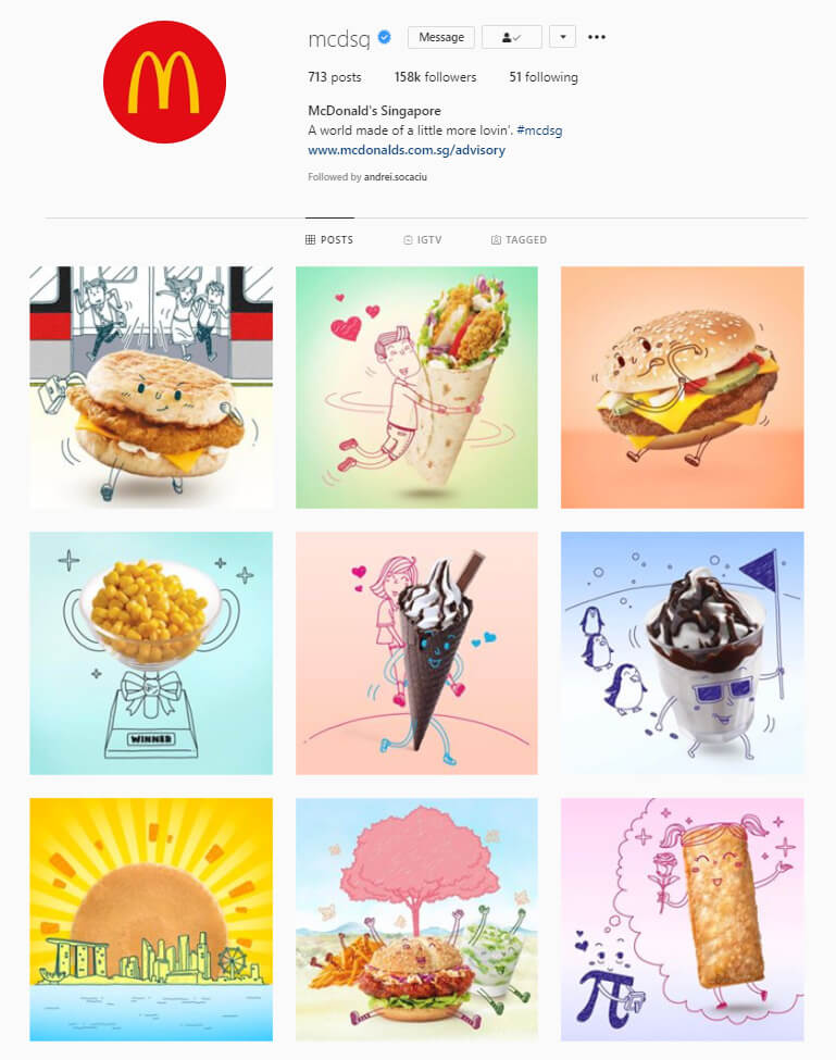 instagram feed ideas illustration theme