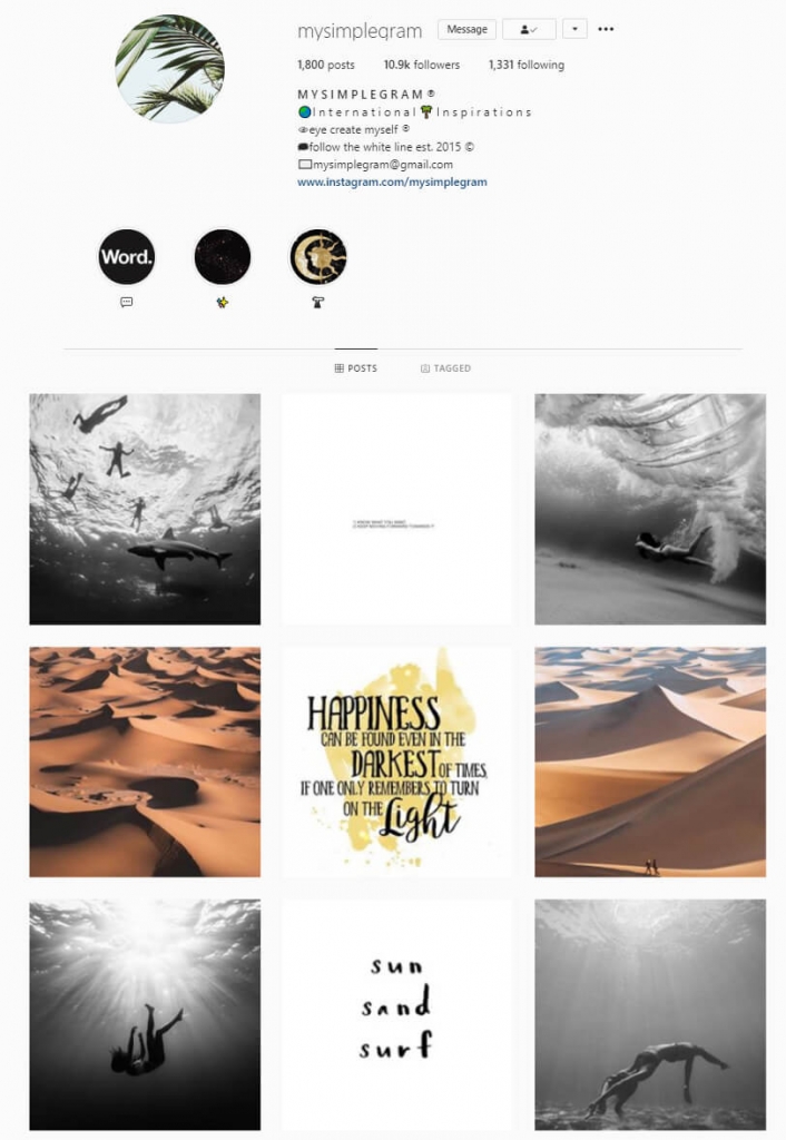 instagram feed vertical lines theme