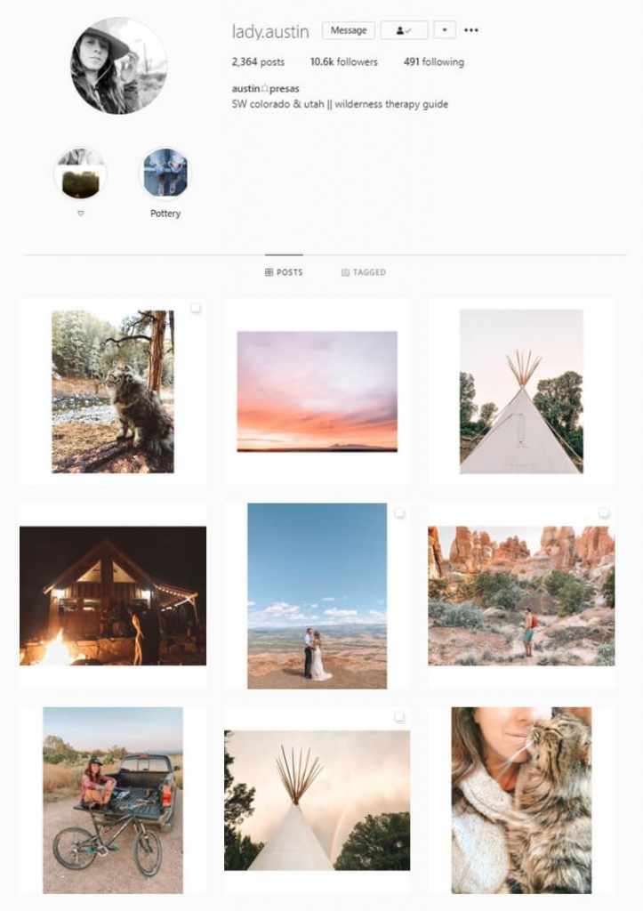 instagram feed white border theme