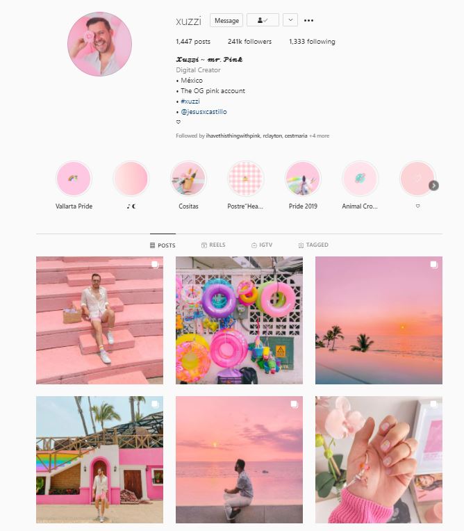 pastel colors instagram feed