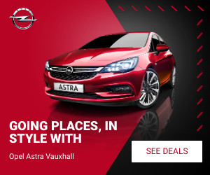 Red Opel Astra In Style Inline Rectangle 300x250