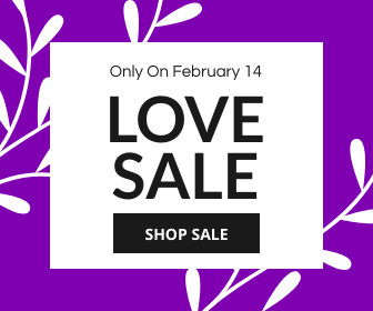 Valentine's Day Purple Love Sale