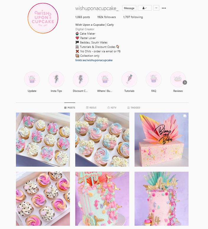 wishuponcupcake pastel instagram theme