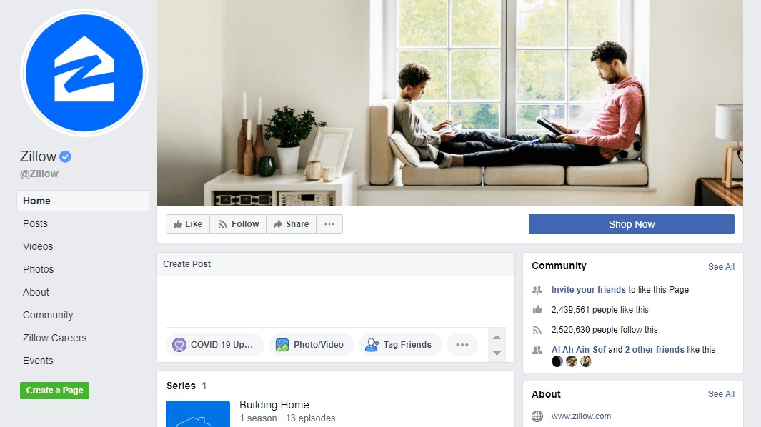 zillow facebook page