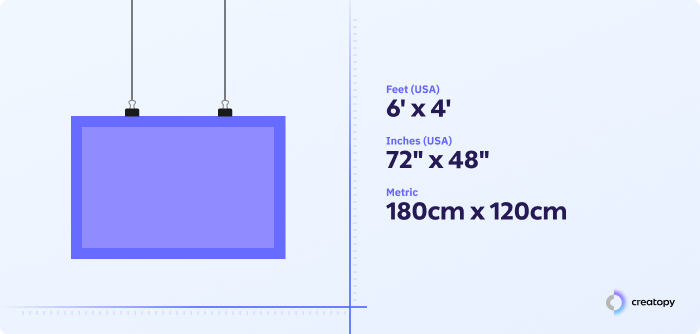 6 x 4 feet print banner