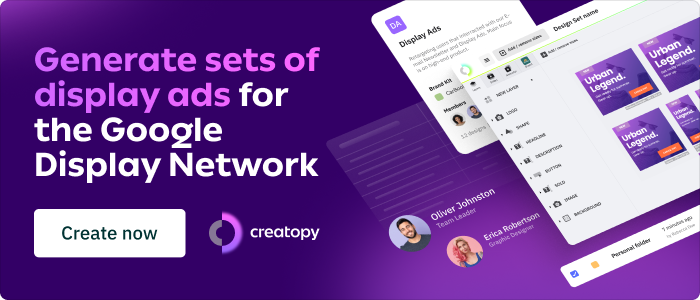 create sets of display ads in Creatopy