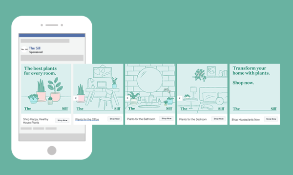 Facebook carousel ad example the sill