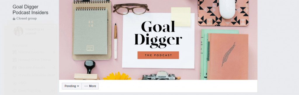 Goal digger Facebook group cover photo