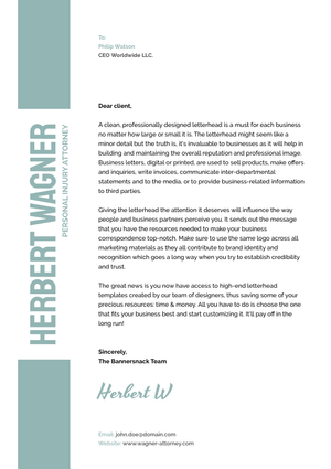 Herbert Wagner Cover Letter