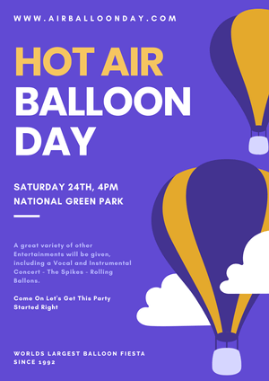 Hot Air Balloon Day Poster