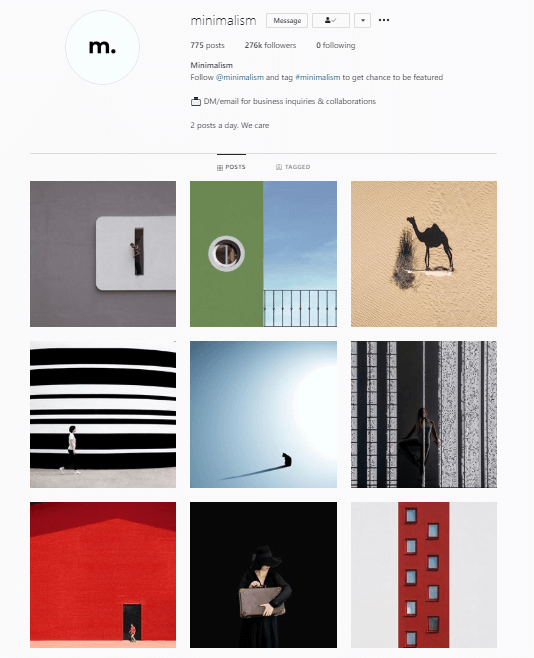 instagram feed ideas minimalist theme