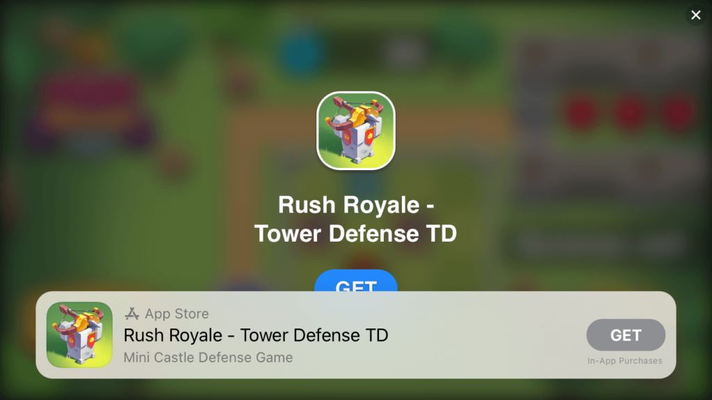 Rush Royale - Tower Defense banner advertising