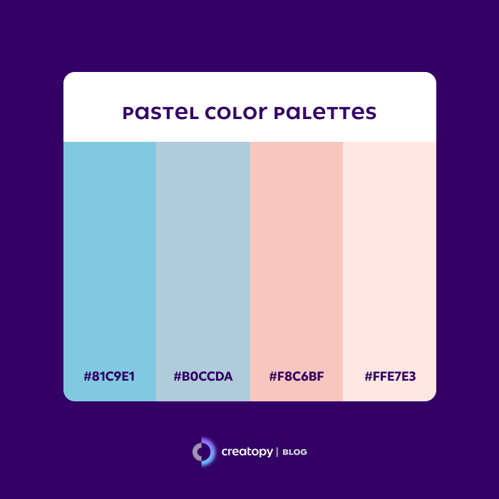 pastel color palette instagram post