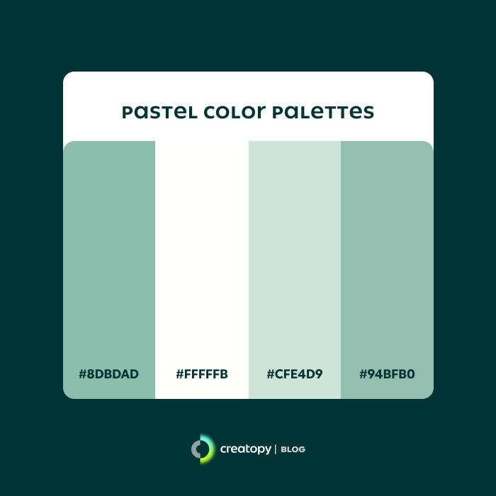 pastel color palette logos