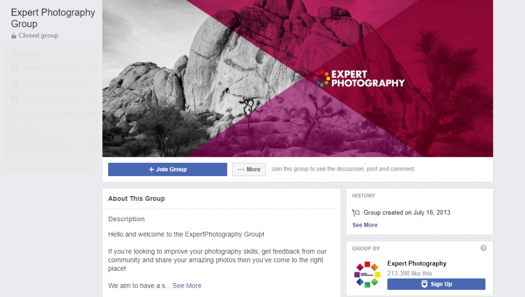 Photographer Facebook Group Cover Photo Size