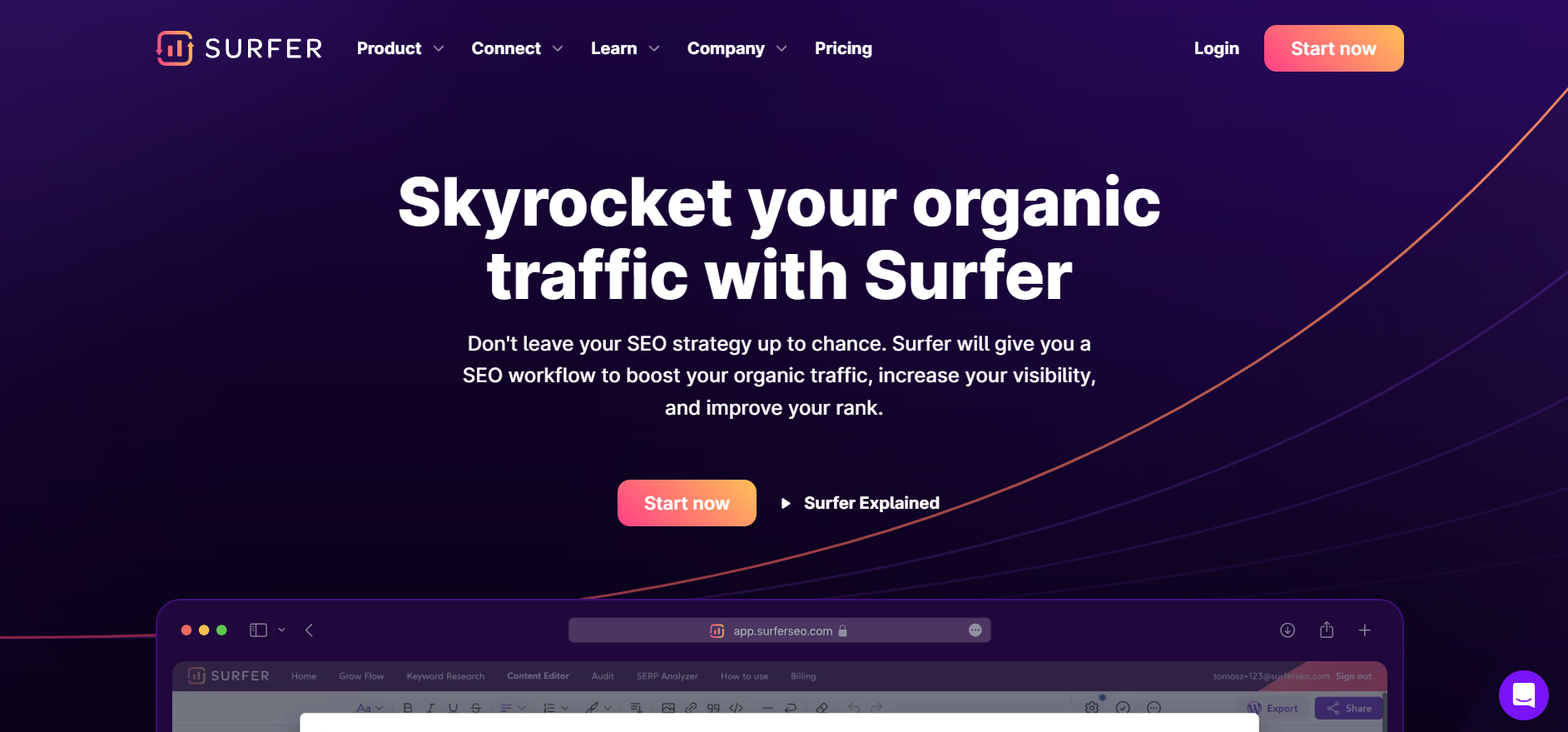 Surfer AI SEO tool