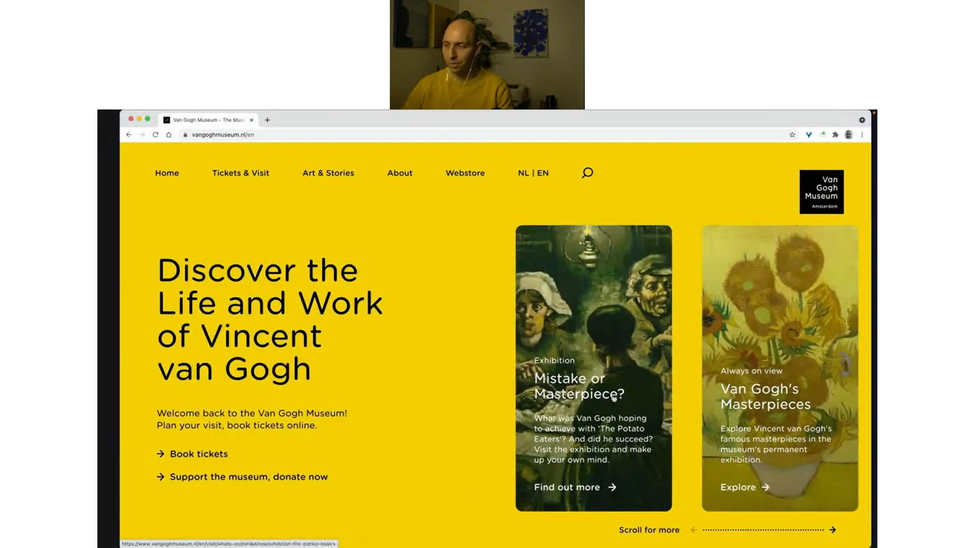 Van Gogh museum website