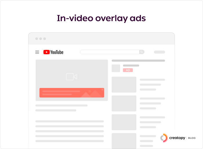 YouTube ads - overlay ads